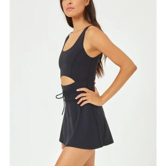 L*Space Women's Black Active Patterson Mini Dress Size XS - Picture 3 of 10